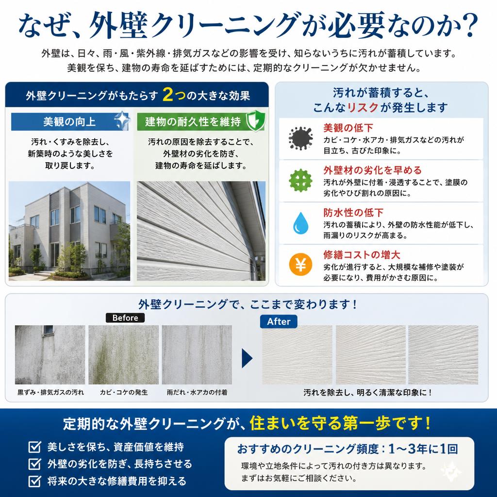 外壁クリーニングの重要性