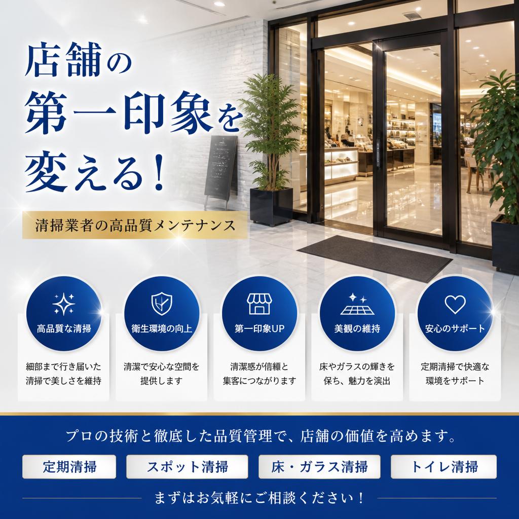 店舗の第一印象を変える！清掃業者の高品質メンテナンス