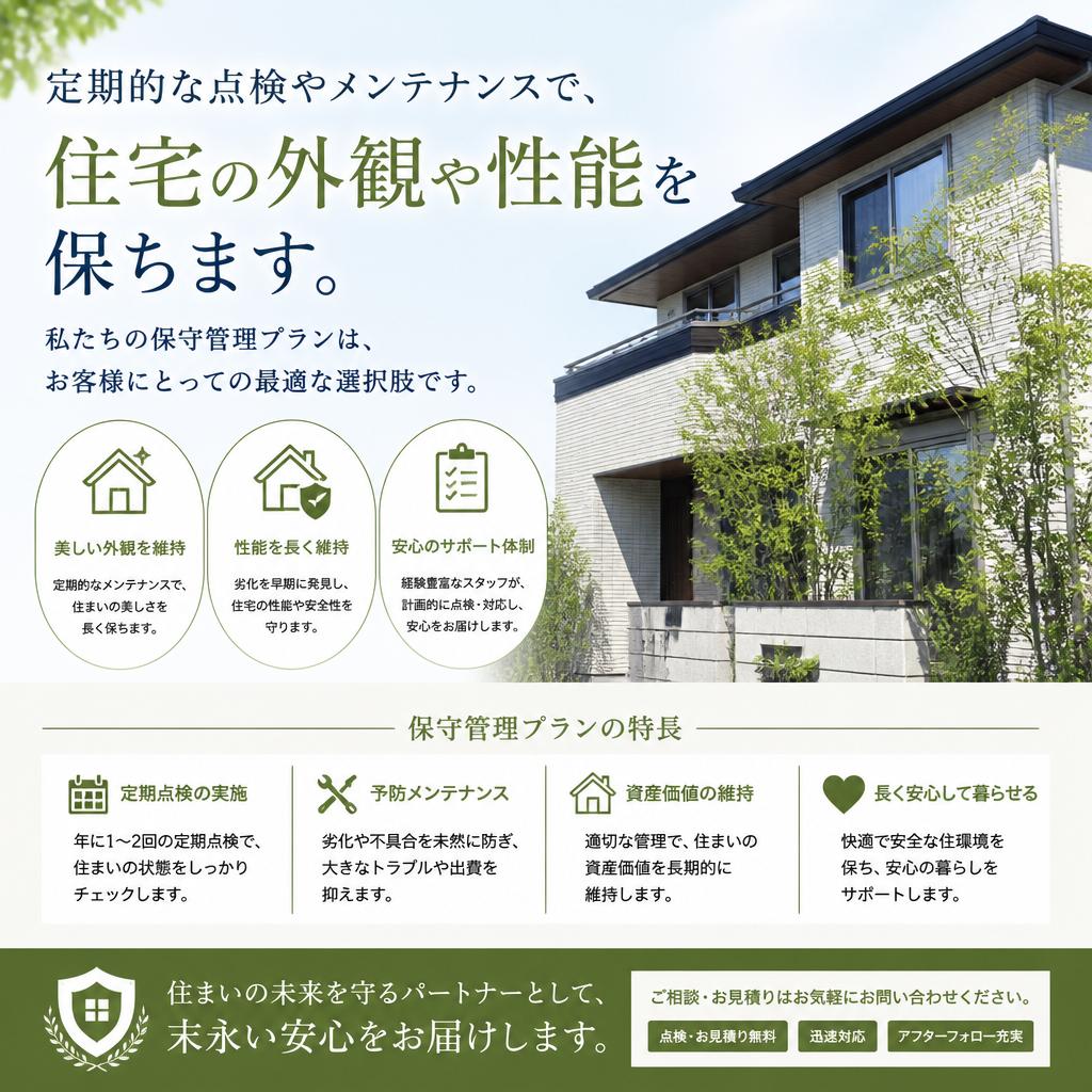 保守管理で長持ちする住まい