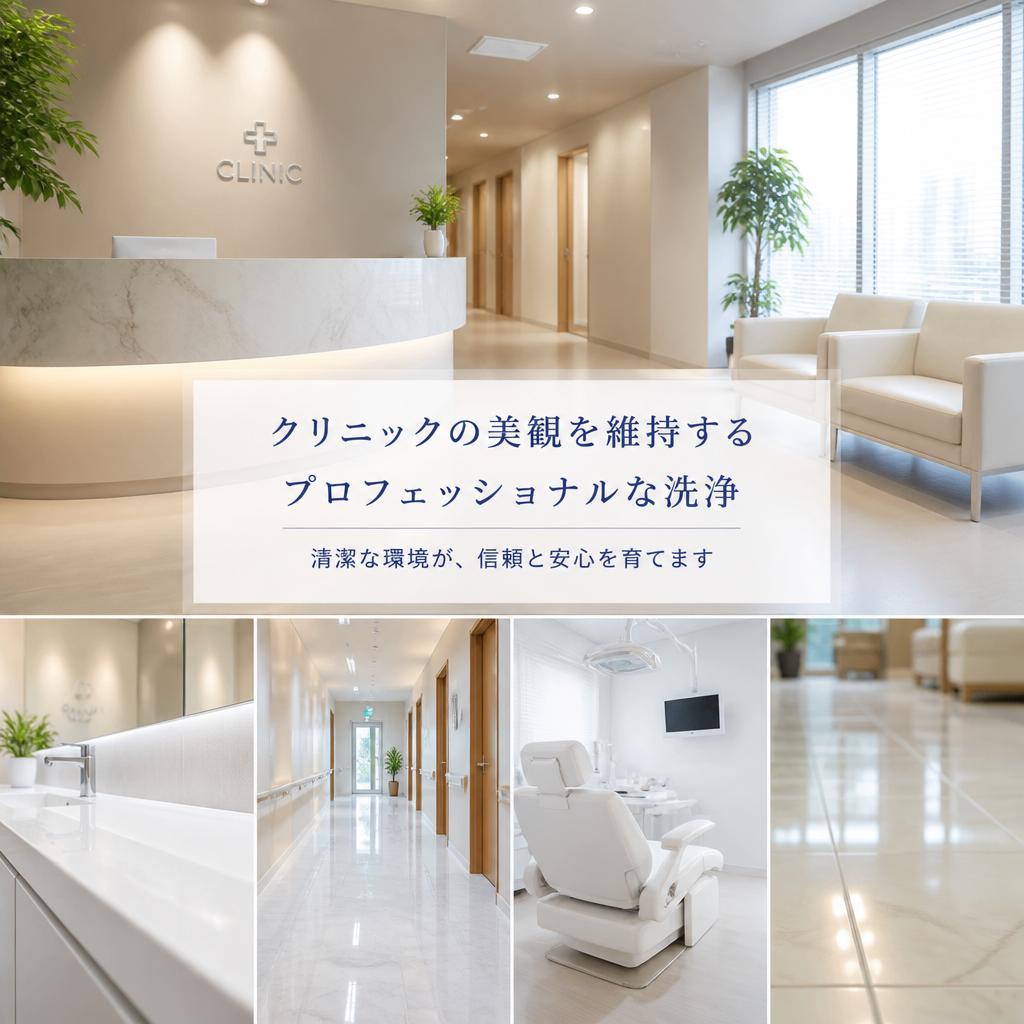 クリニックの美観を維持するプロフェッショナルな洗浄