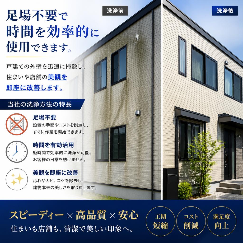 足場不要でスピード施工！