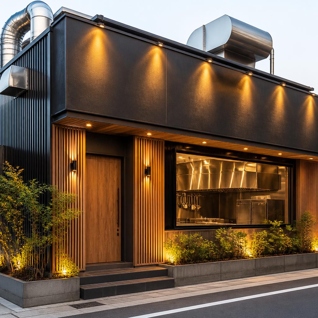 店舗の外観もプロにお任せ！油汚れを根本から解決します！