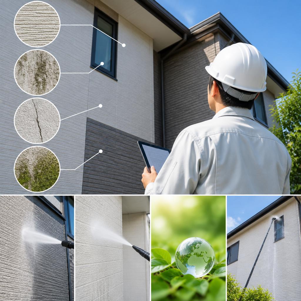 素材に合わせて丁寧に洗浄。大切な住まいを傷めにくい施工