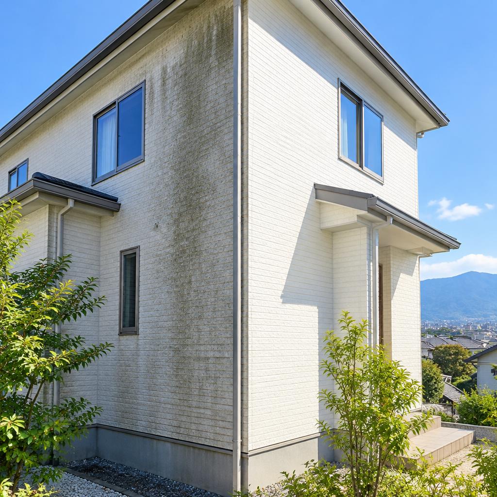 長野市の戸建て外壁、気になった汚れを早く・手軽にリセット。素材に合わせた丁寧な洗浄で、住まいの印象をすっきり整えます。
