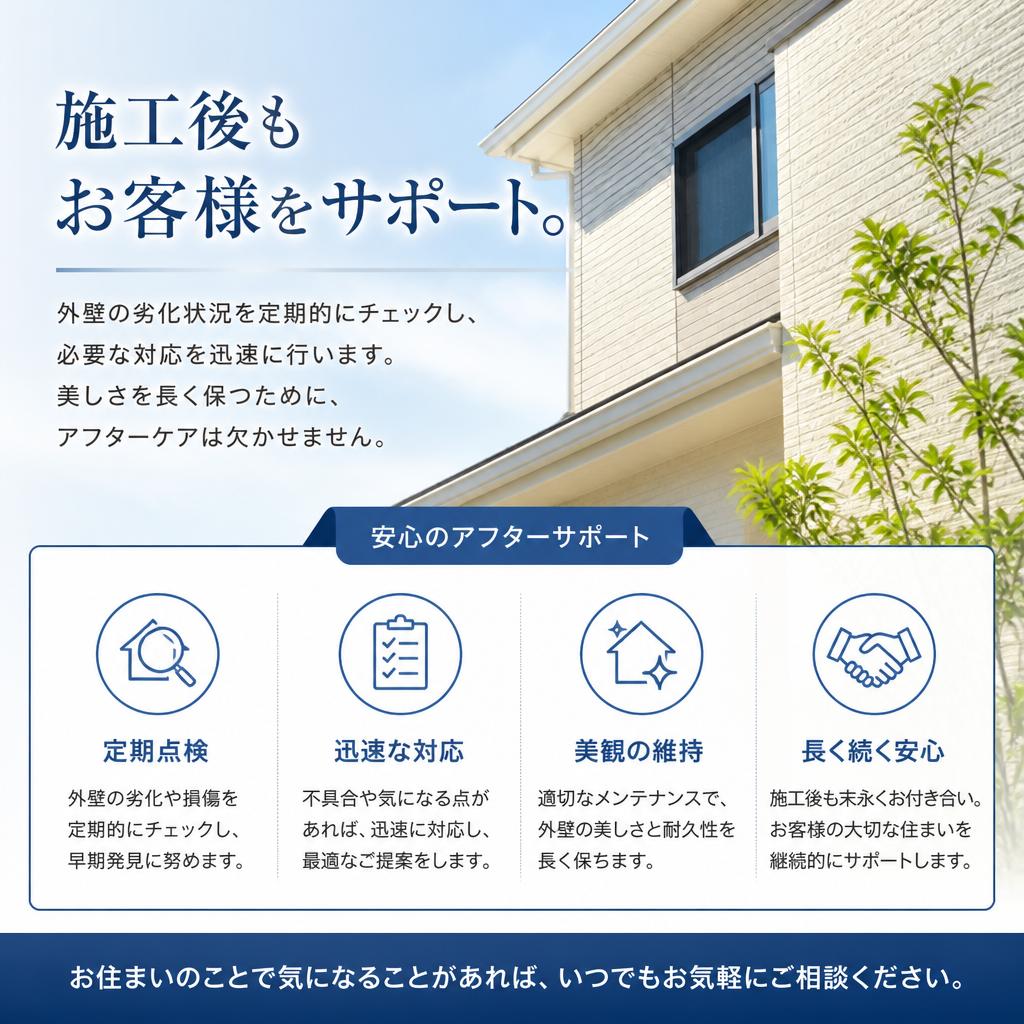 安心のアフターケアサービス
