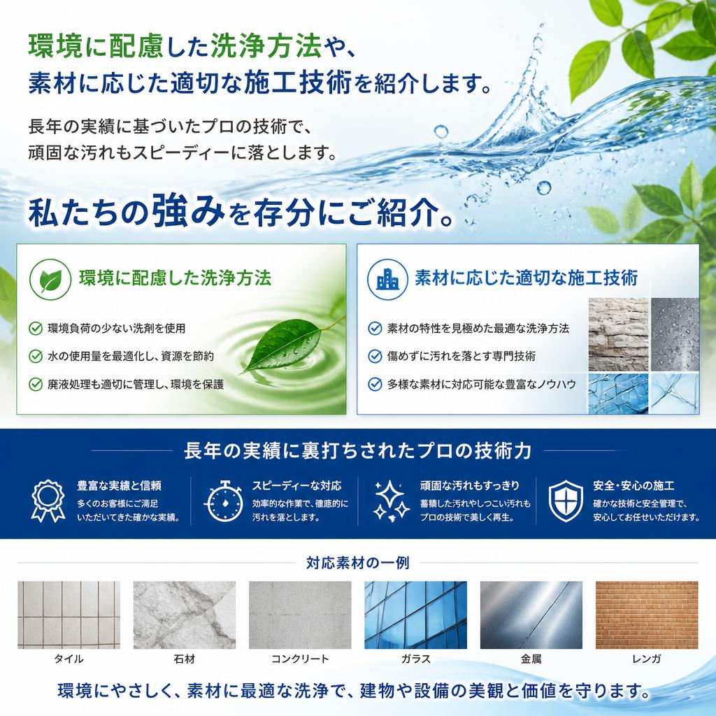 使用する技術と高品質サービス