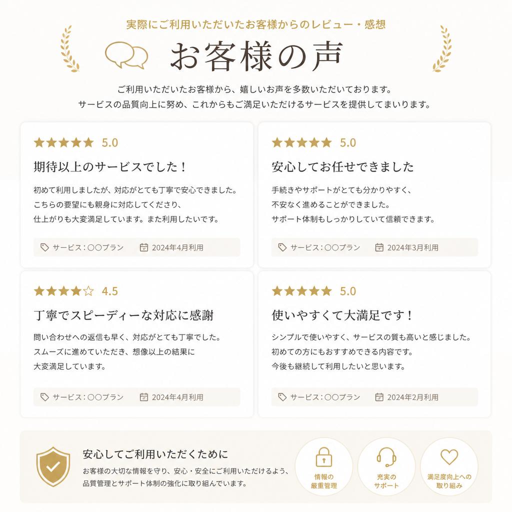 4. お客様の声
