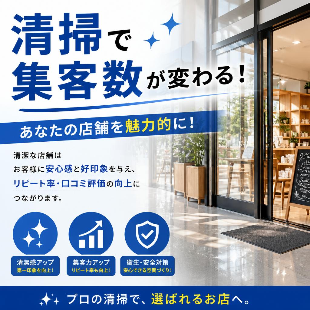 清掃で集客数が変わる！あなたの店舗を魅力的に！