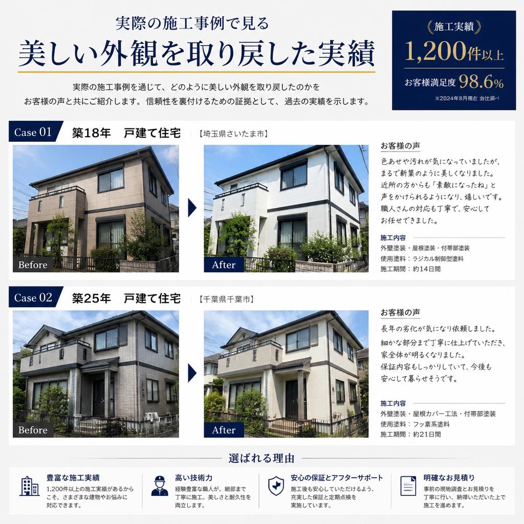 お客様の声、施工事例の紹介