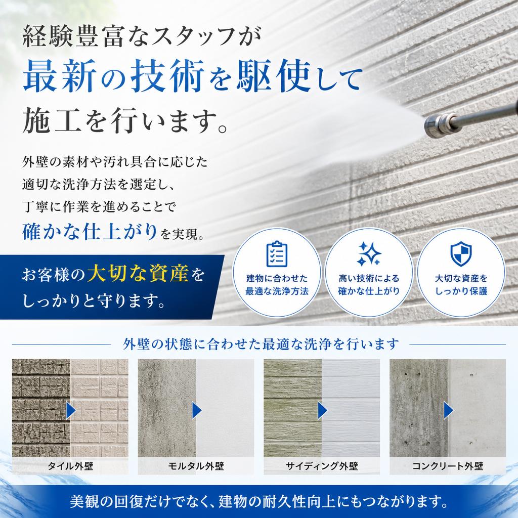 プロの技術で安心の仕上がり