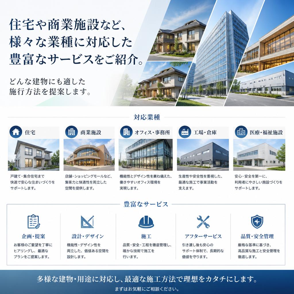 多様なサービスメニュー