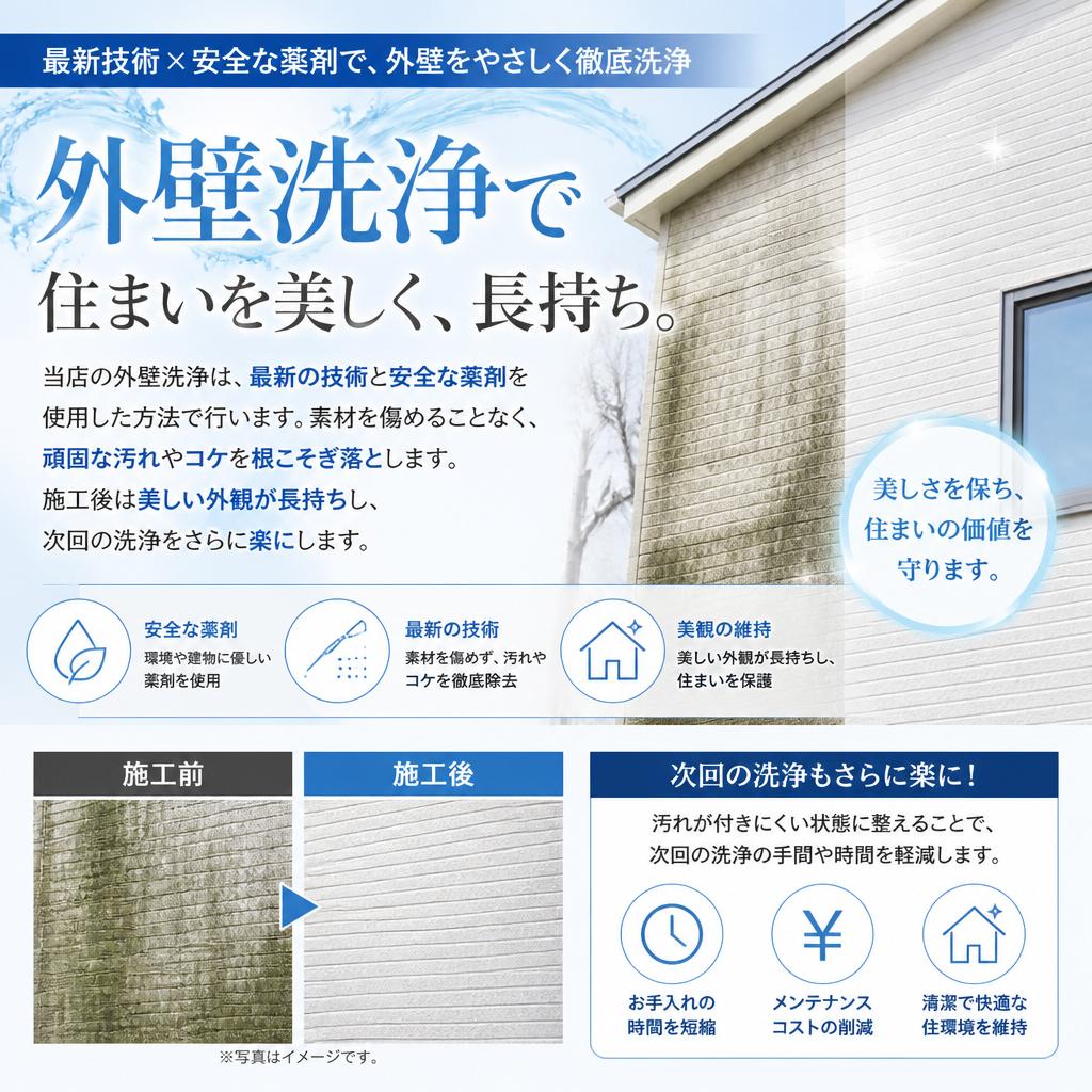 外壁クリーニングの方法と特徴