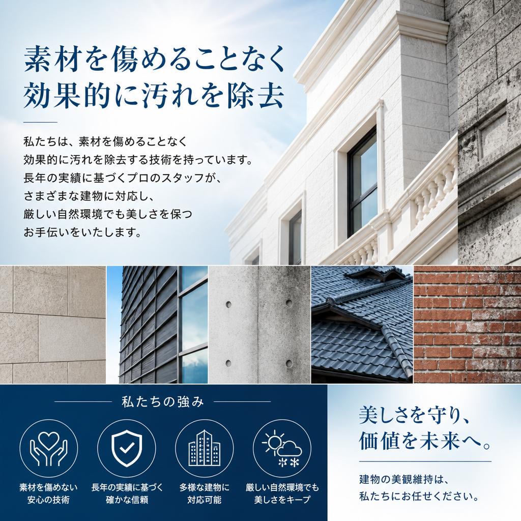 安心の洗浄技術と対応