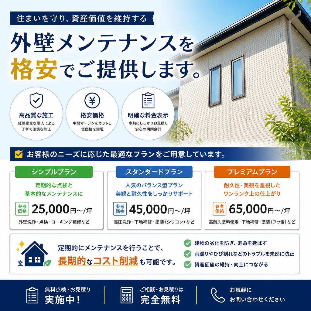 格安で高品質なサービスを提供
