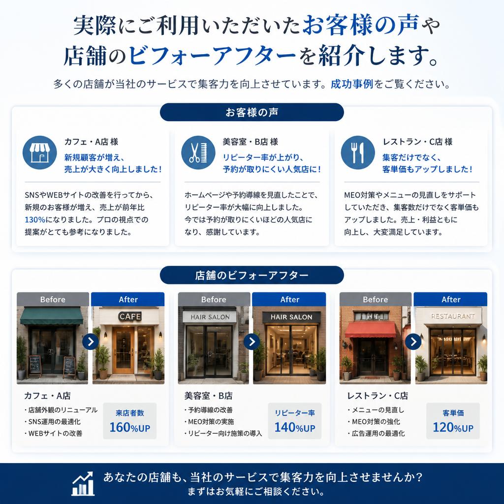 お客様の声と実績
