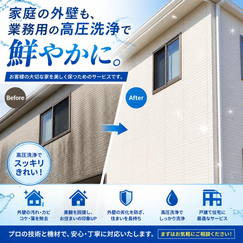 戸建て外壁清掃サービス
