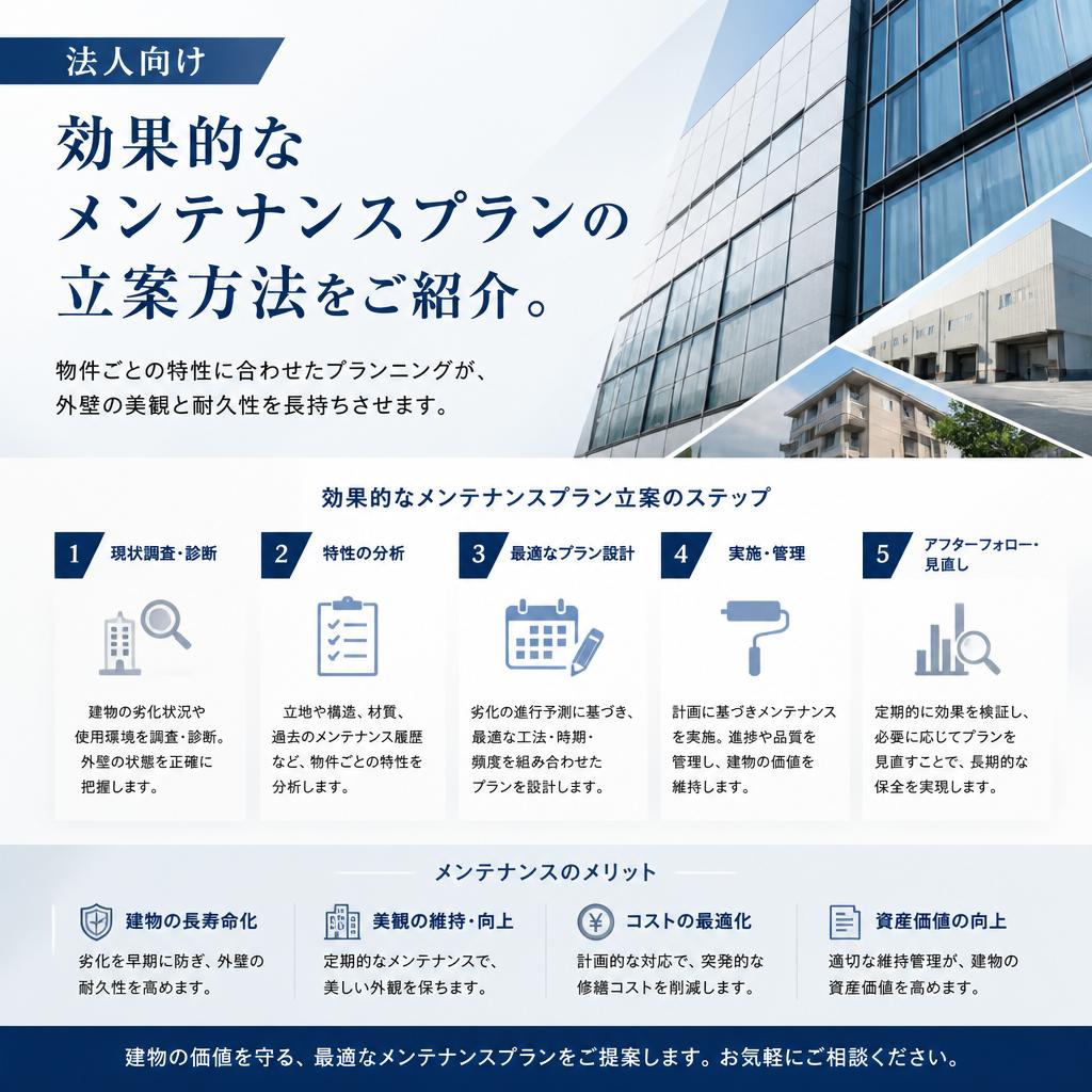 効果的なメンテナンスプランの策定