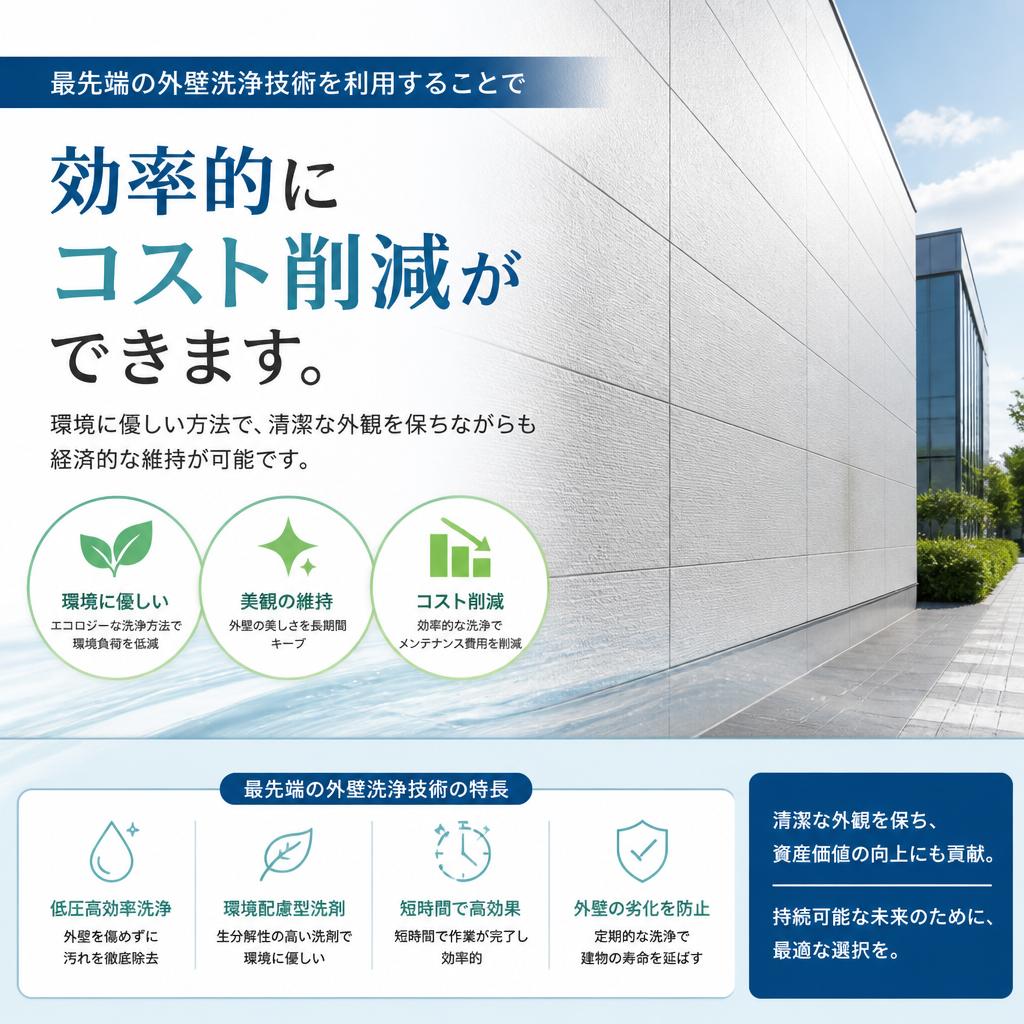 コスト削減を実現する洗浄方法
