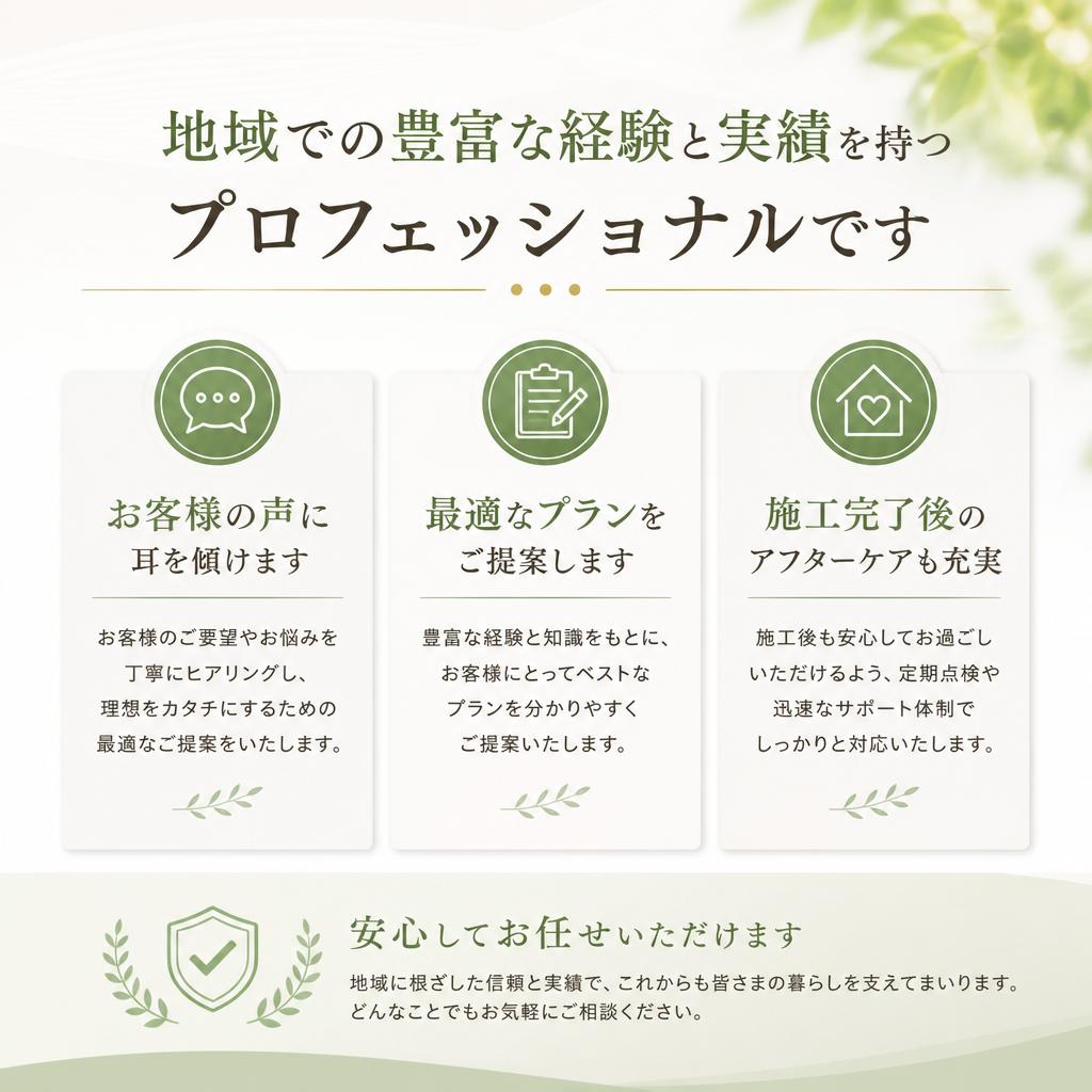 実績と信頼のあるサービス