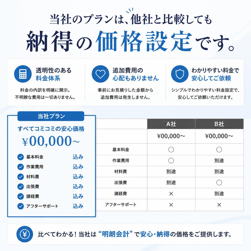 競合他社との価格比較