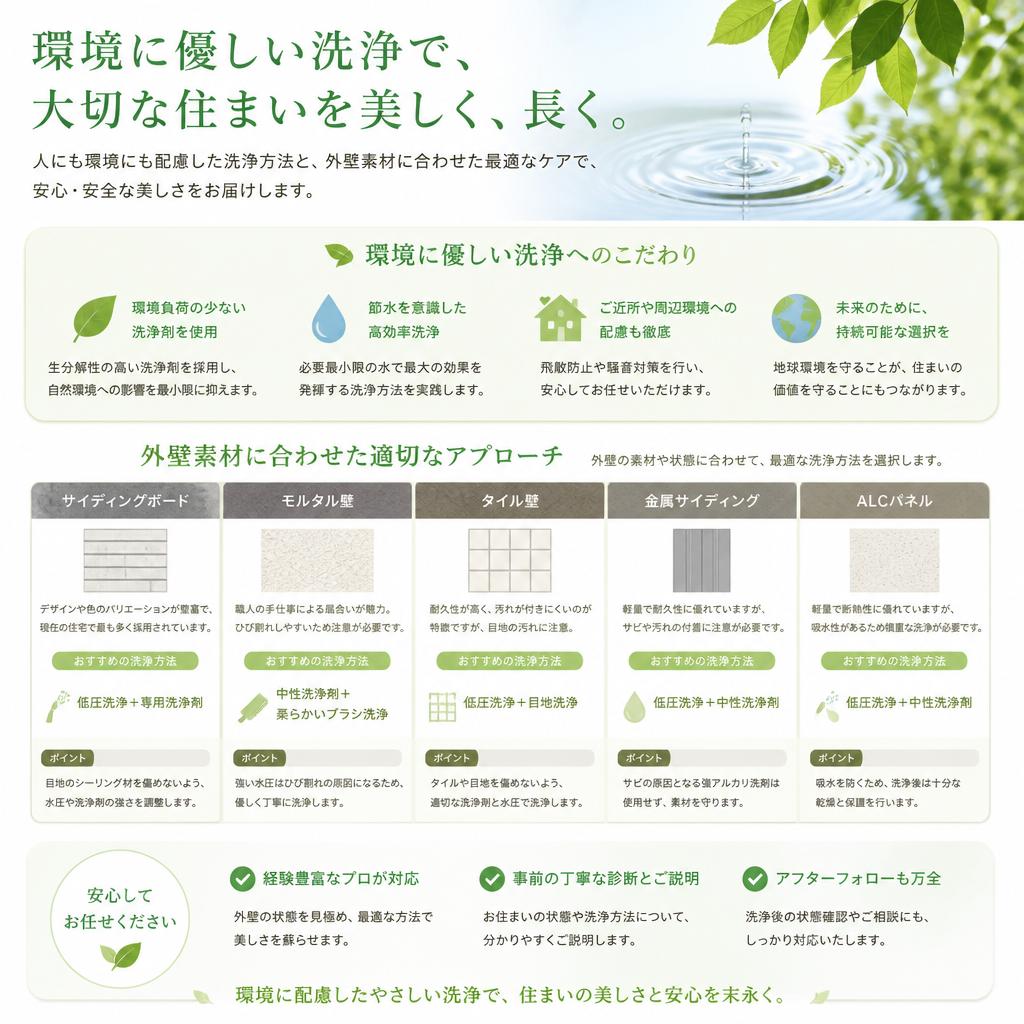 使用する洗浄方法の紹介