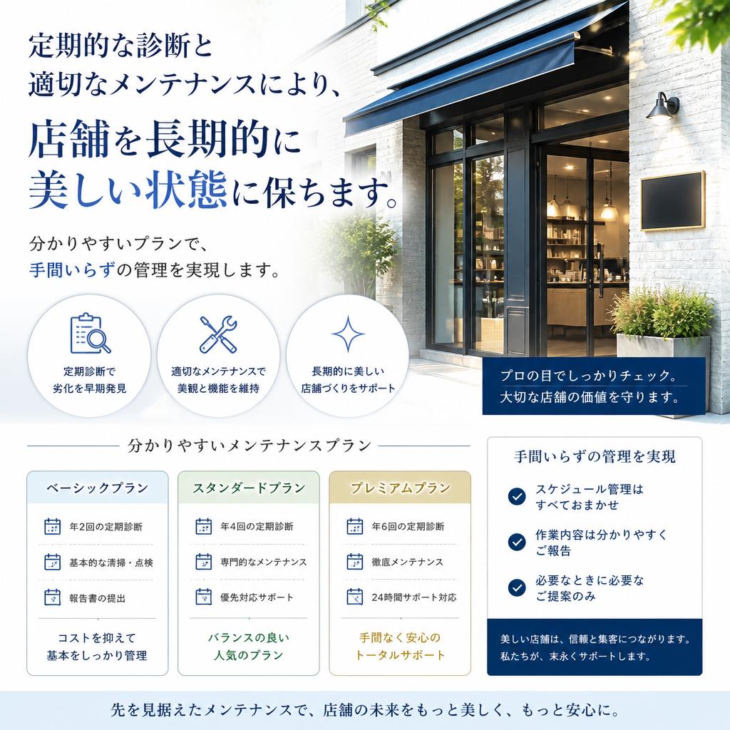 メンテナンスの手間を軽減