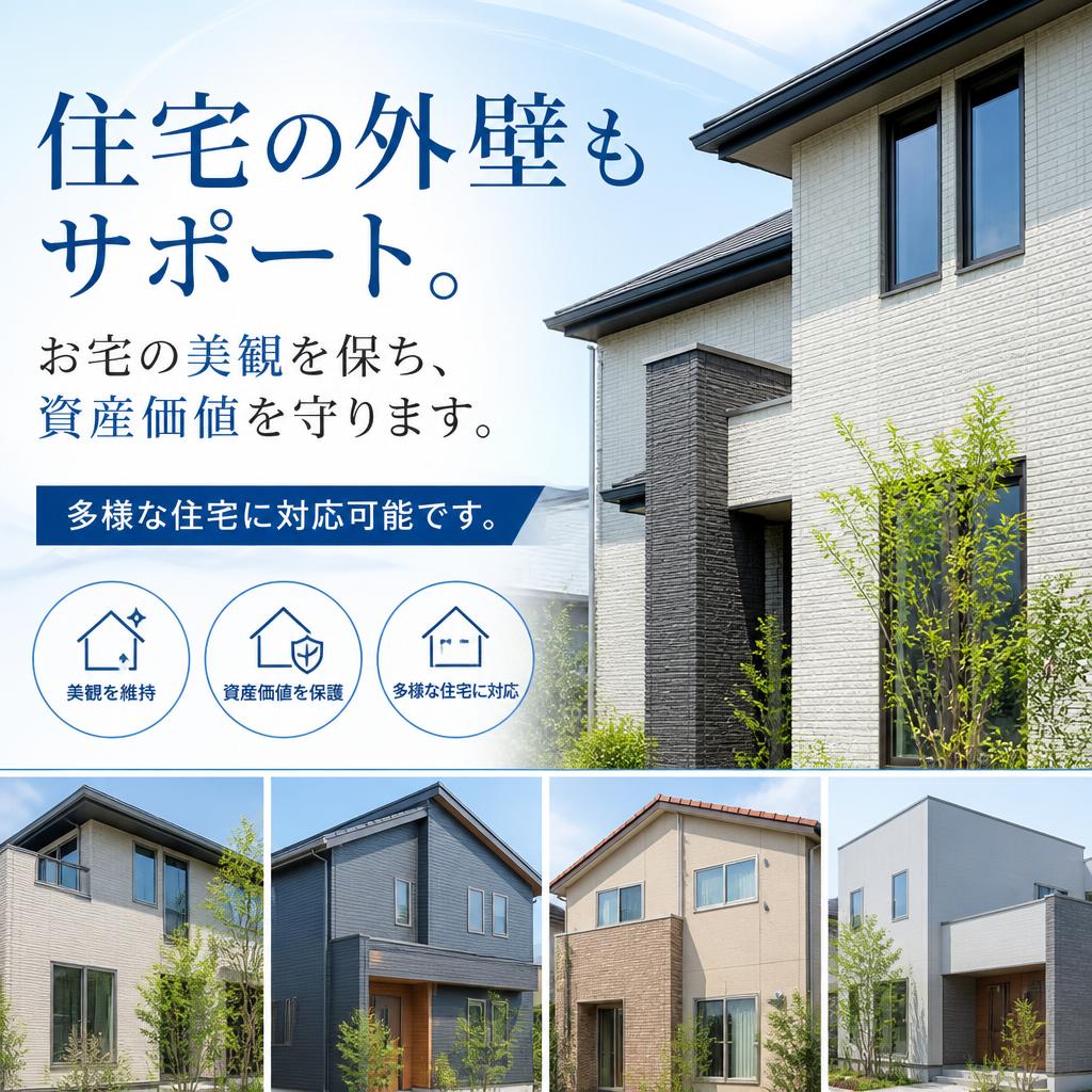 戸建て外壁メンテナンスも対応