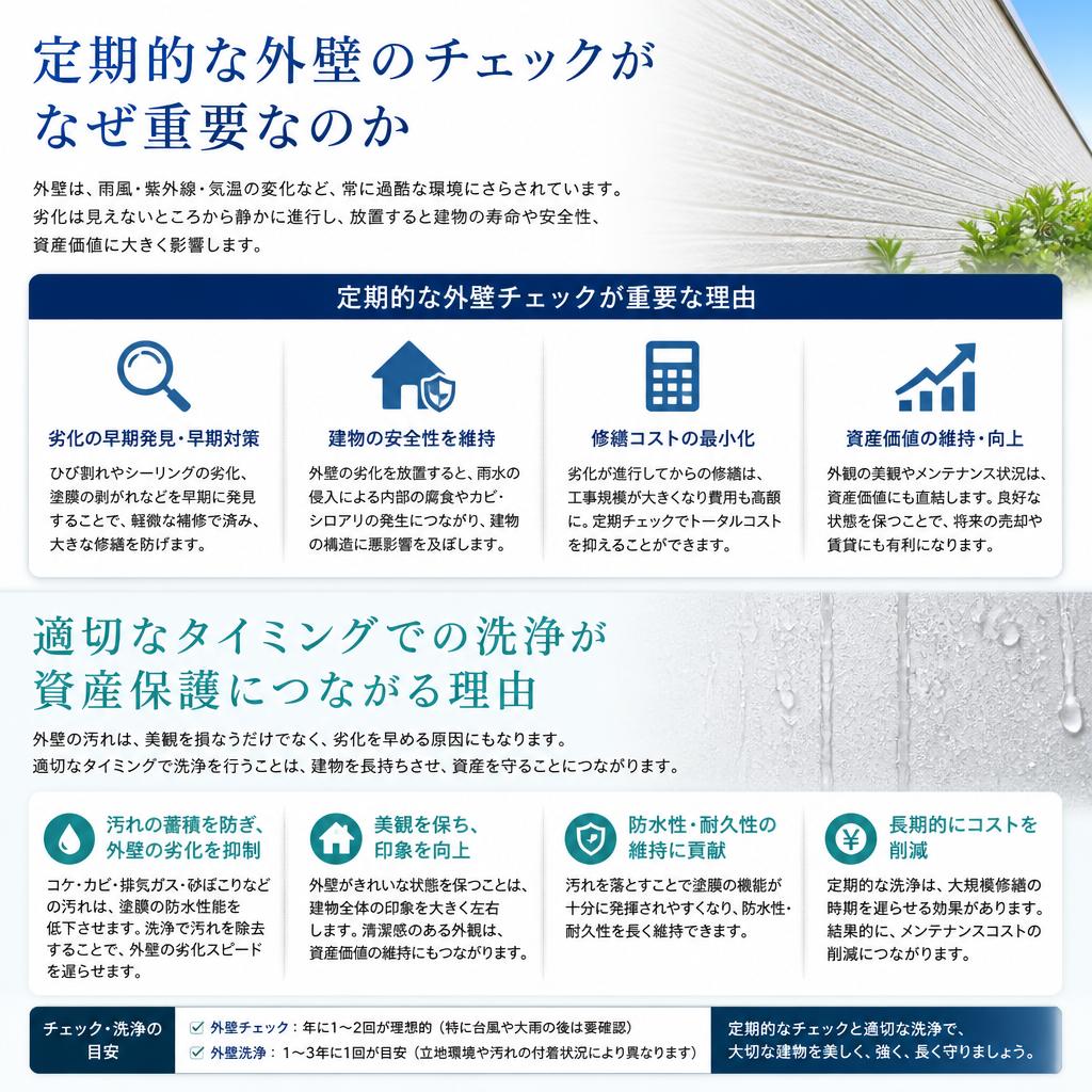 定期的な外壁チェックの重要性