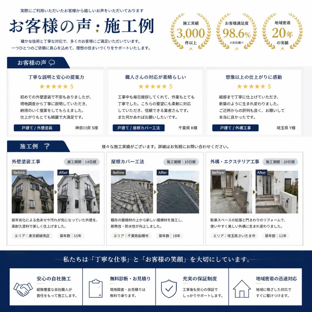 実績とお客様の声
