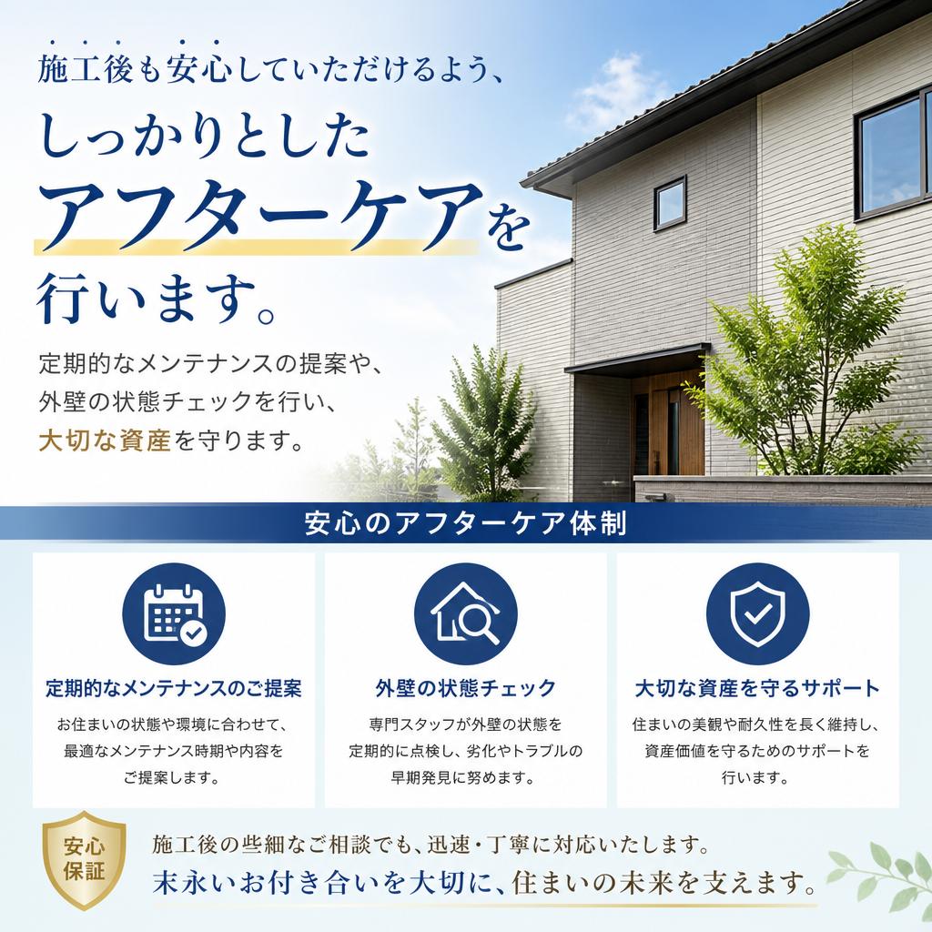 安心のアフターケア