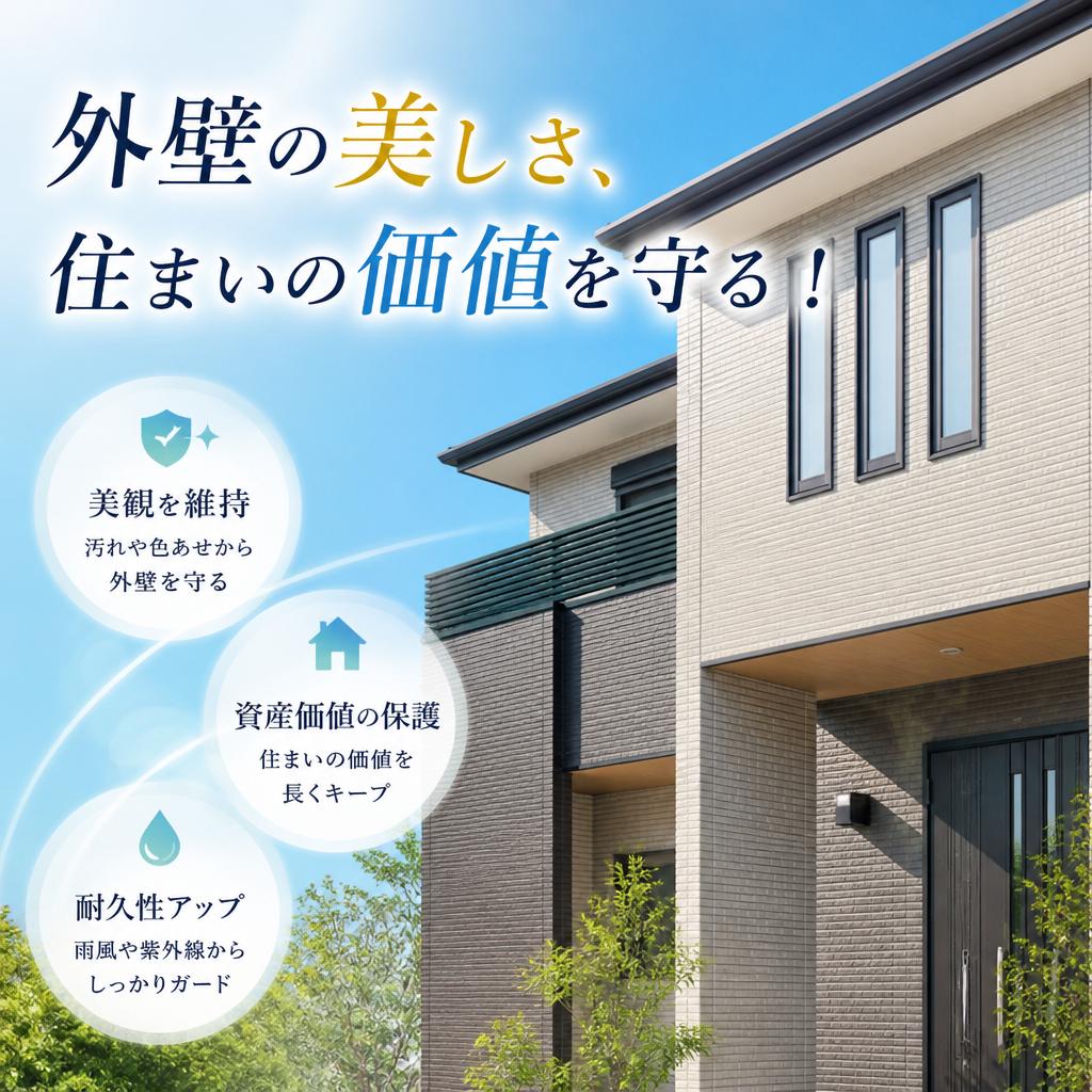 外壁の美しさ、住まいの価値を守る！