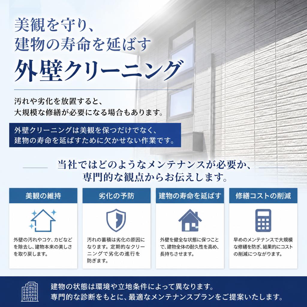外壁クリーニングの必要性