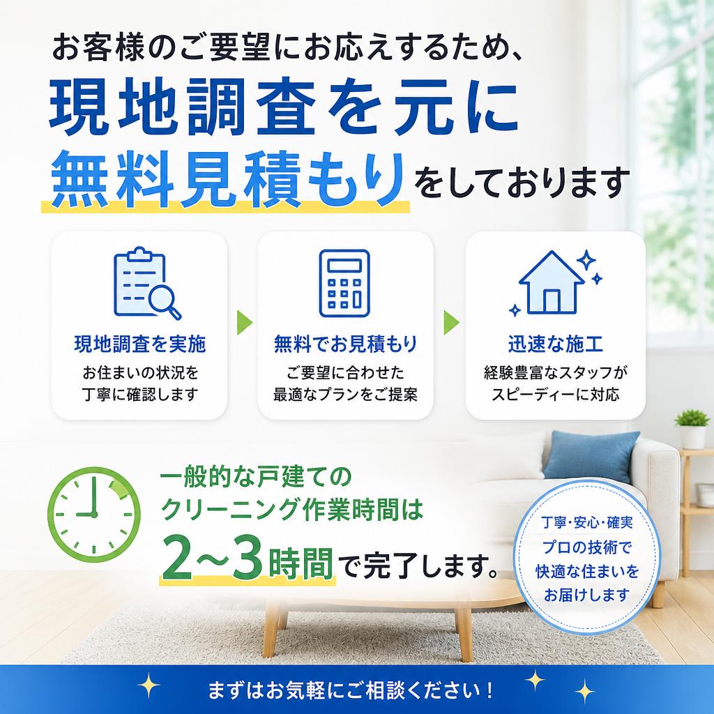 無料見積もりと迅速施工