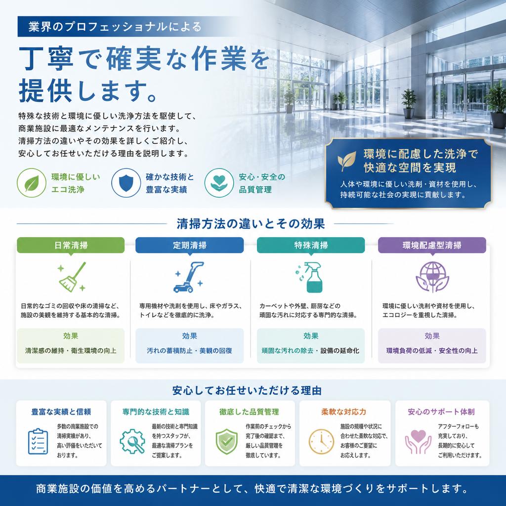 プロの技術による高品質な清掃