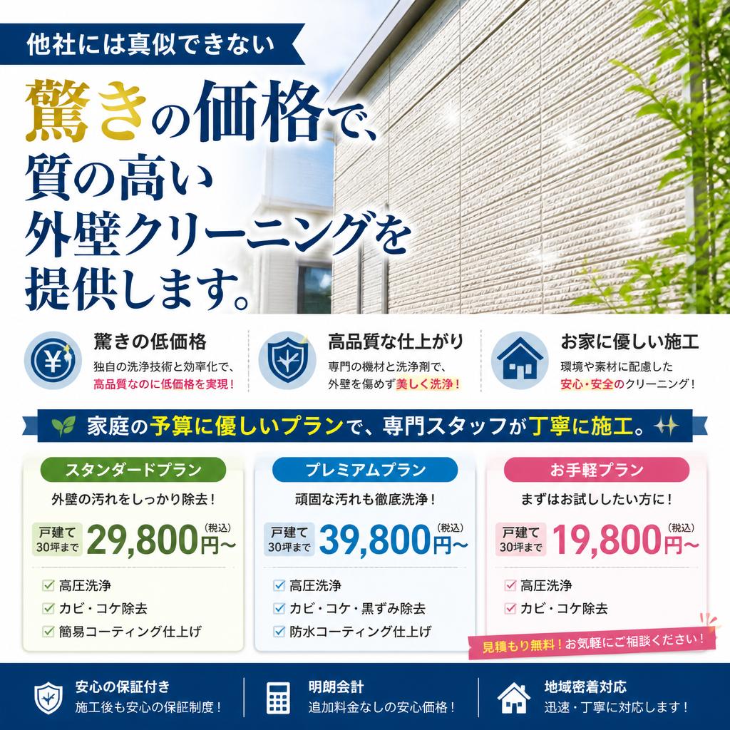 安価で高品質なサービス