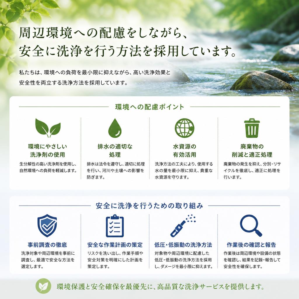 環境に優しい洗浄方法