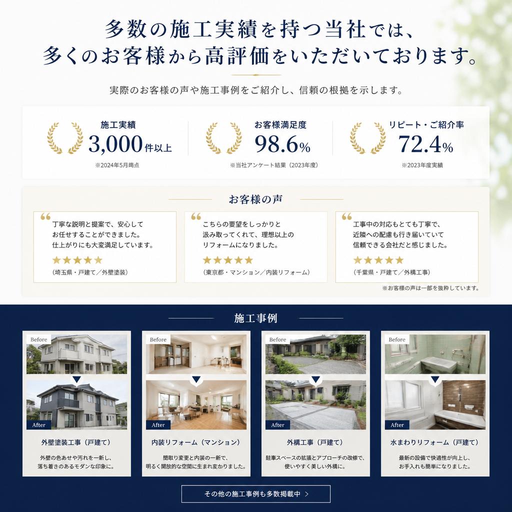 実績とお客様の声