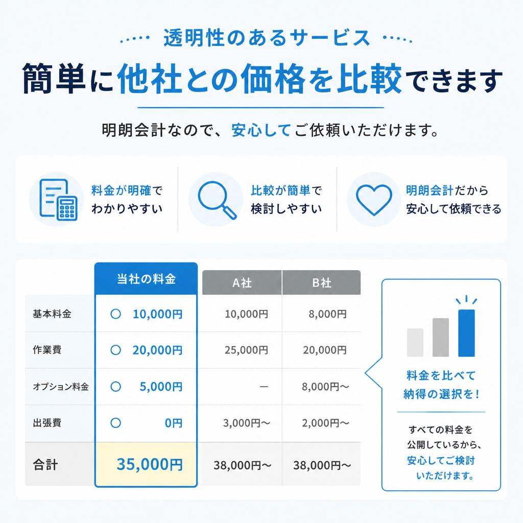 他社との価格比較が簡単！