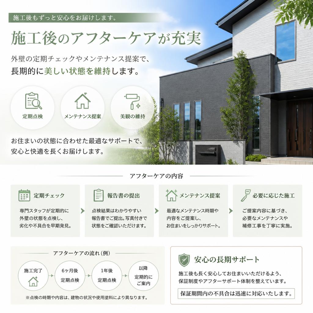 安心のアフターケア
