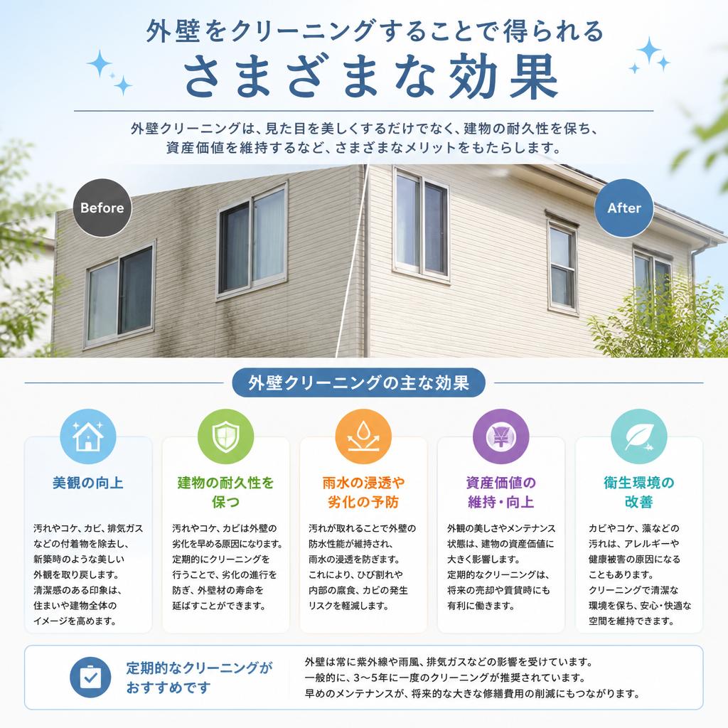 外壁クリーニングの効果