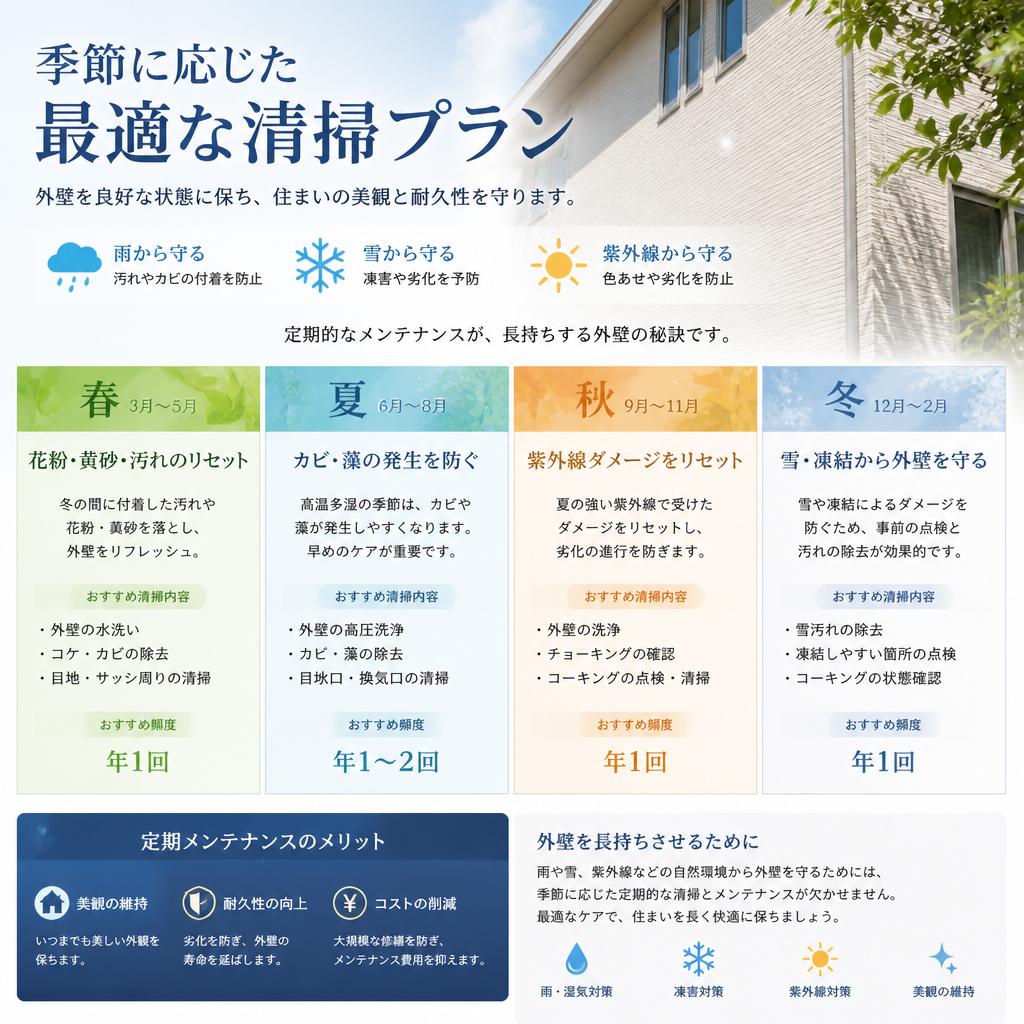 季節ごとのメンテナンスプラン